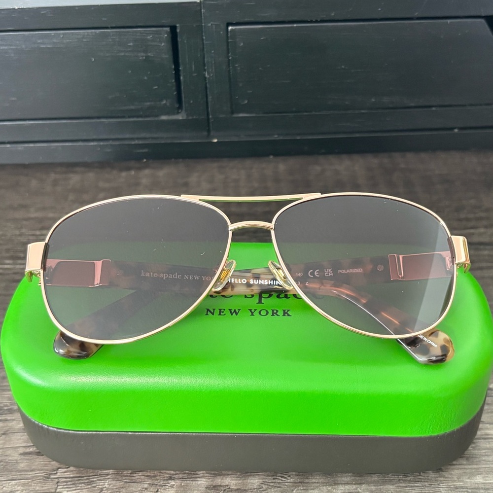 ♠️ Kate Spade KS Dalia Polarized Aviator Sunglasses - Picture 9 of 11